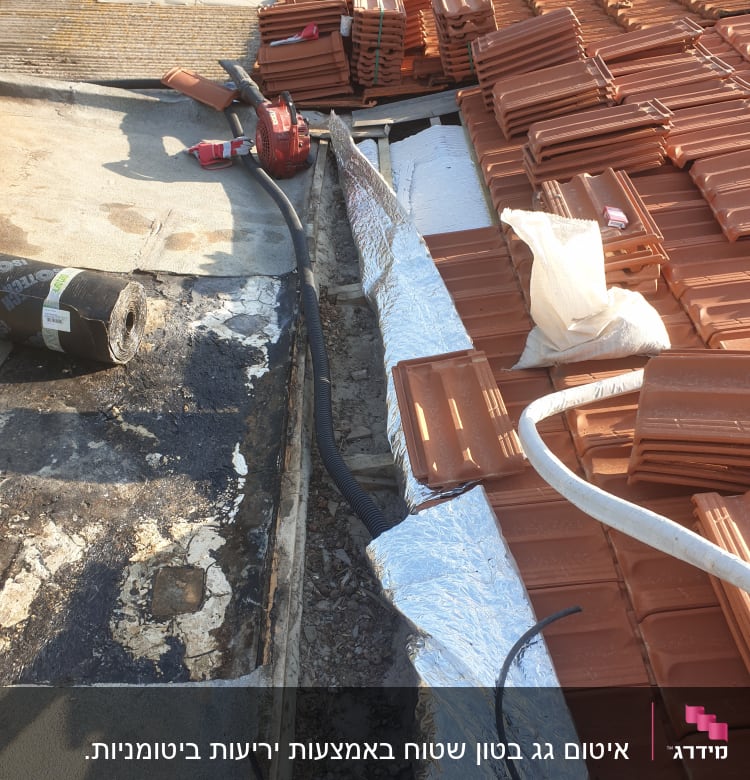 יריעות אלומיניום לאיטום גג עם רעפים וכלים